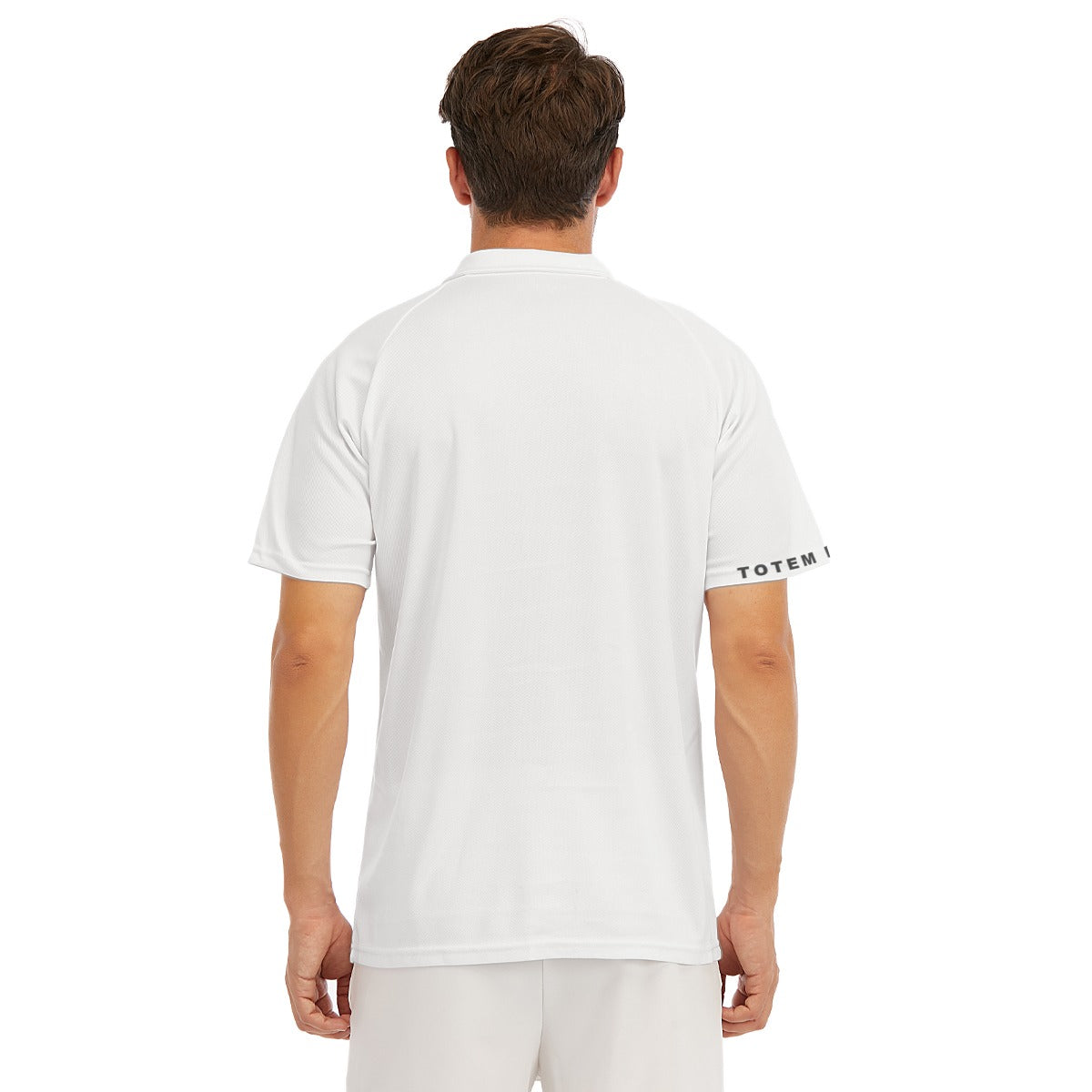 All-Over Print Men's Short Sleeve Polo Shirt With Button Closure