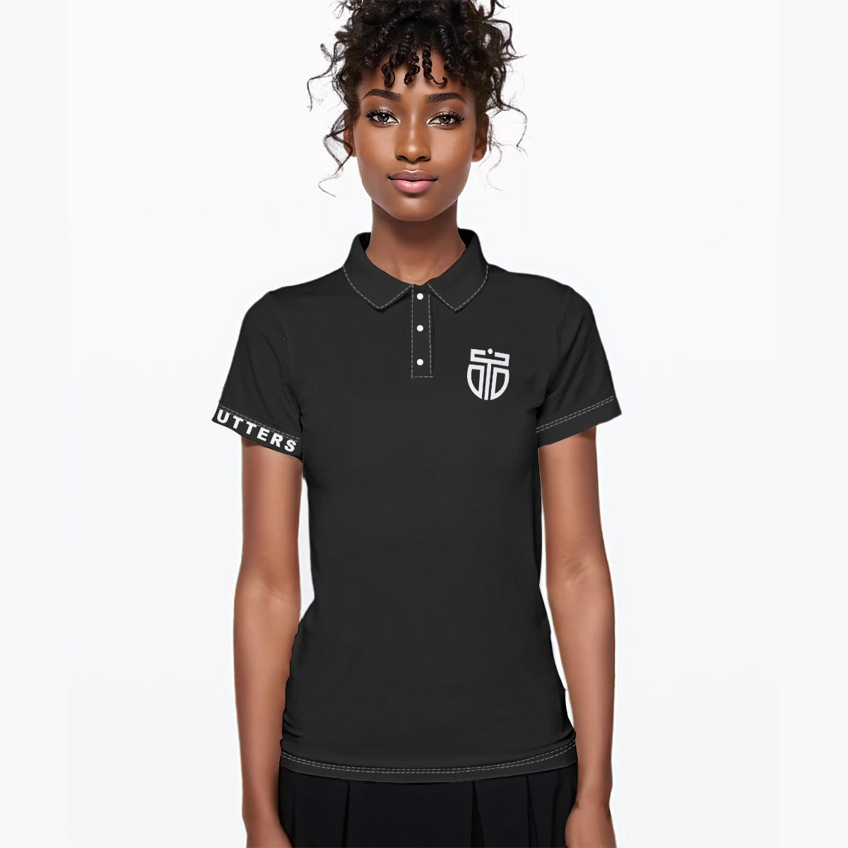 All-Over Print Women's Polo Collar Jersey