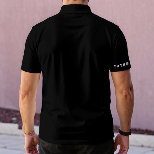 All-Over Print Men's Polo Collar Jersey Shield