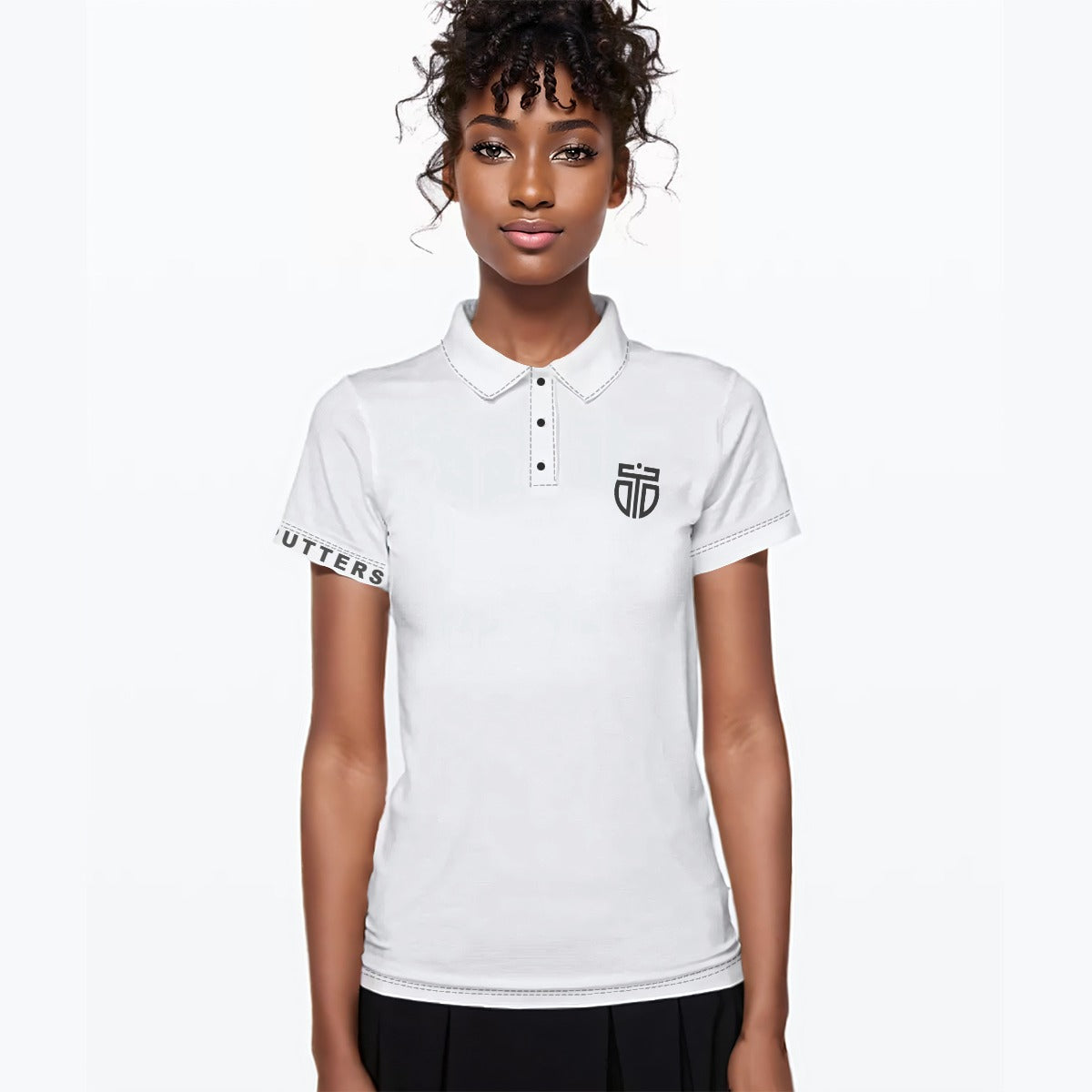 All-Over Print Women's Polo Collar Jersey