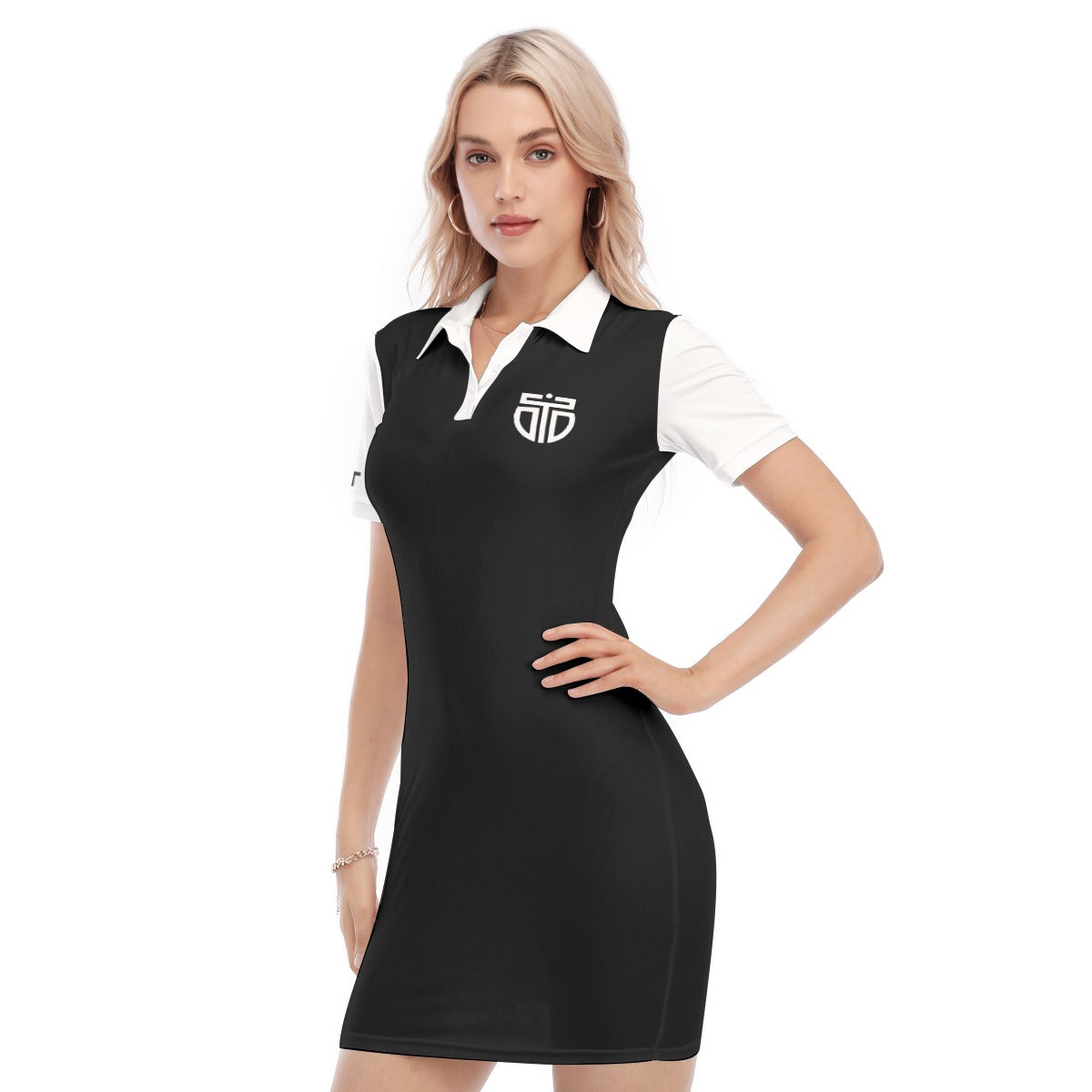 All-Over Print Women's Polo Collar Dress